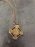 Vintage Victorain Gold Compass Dog Fob Necklace