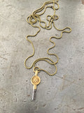 vintage #6 pocket watch key necklace