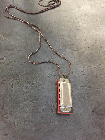Vintage ELVIN Mini Harmonica Necklace