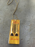 Vintage Advertising Whistle Necklace