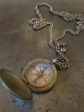 Vintage US Miltary Wittnauer Compass Necklace