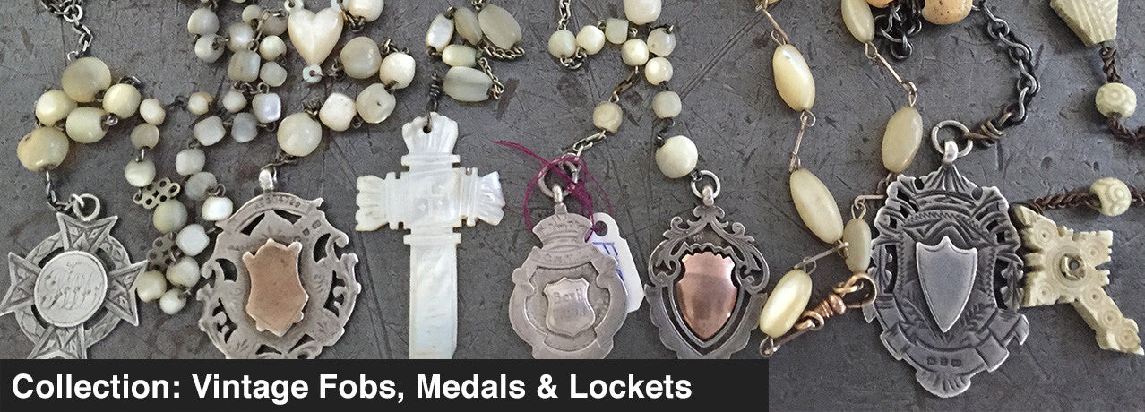 COLLECTION: VINTAGE FOBS, MEDALS & LOCKETS
