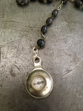 Vintage Rosary & Compass/Magnify Glass Necklace