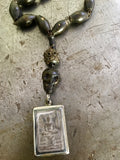 Vintage Nun Rosary & Skull Beads with Buddah Amulet