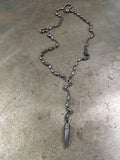 Vintage Military Gun Metal Rosary &  Trench Art Bullet Necklace
