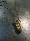 Vintage Brass Military Bullet Necklace