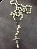 Vintage long glow in the dark Rosary bead necklace