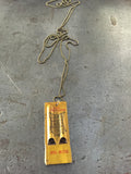 vintage advretising shoe company whistle on ball chain necklace