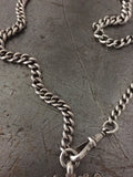Vintage Sterling 1800's Medal on Vintage Sterling Albert Chain Necklace
