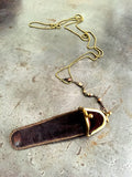 Vintage Leather Pouch Necklace