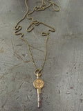 Vintage Brass #10 Pocket Watch Key Necklace