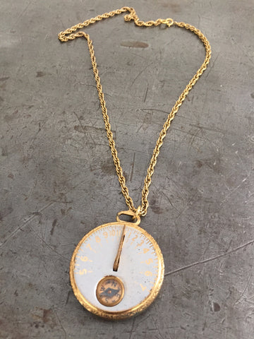 Vintage Girl Scout Sun Dial & Compass Necklace