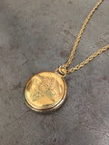 Vintage Girl Scout Sun Dial & Compass Necklace