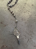 Vintage Military Issue Rosary & Key Necklace